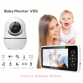 Monitor de Bebê com Câmera e Áudio 5 Polegadas - Baby Monitor V50