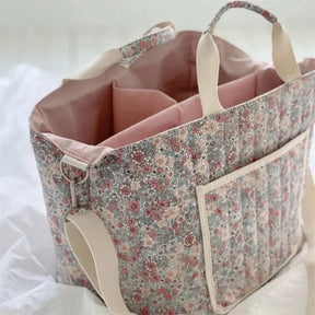 Bolsa Diaper Floral para Mães | Espaçosa e Moderna