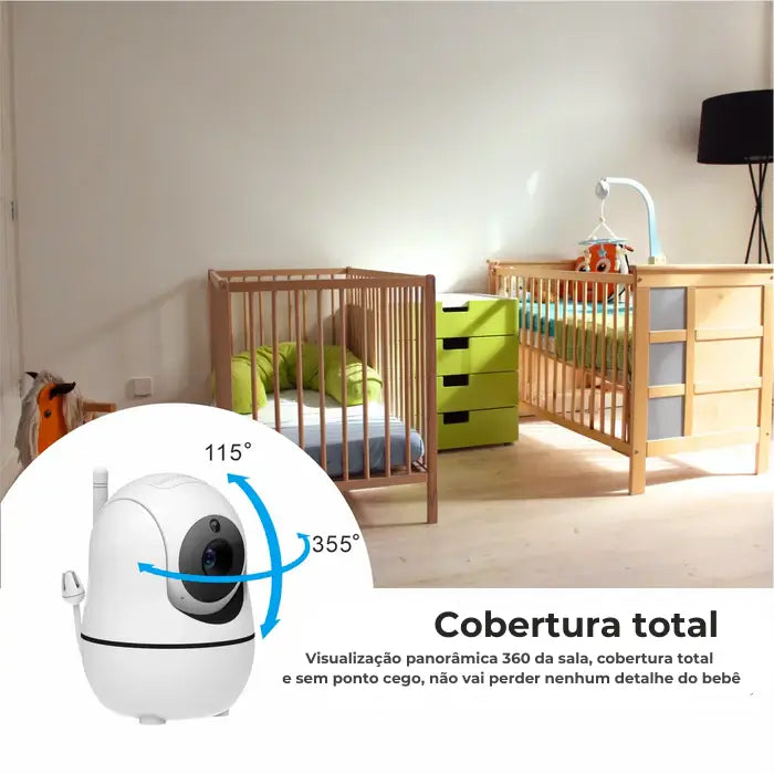 Monitor de Bebê com Câmera e Áudio 5 Polegadas - Baby Monitor V50