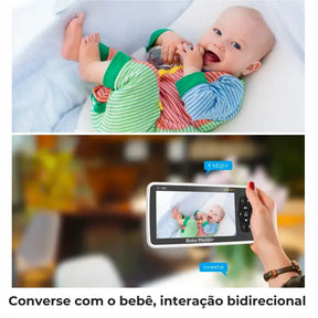 Monitor de Bebê com Câmera e Áudio 5 Polegadas - Baby Monitor V50