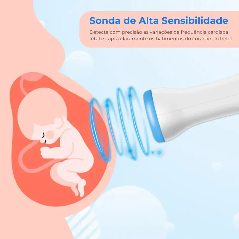 Detector Fetal de Frequência Cardíaca - Monitore o Coração do Seu Bebê